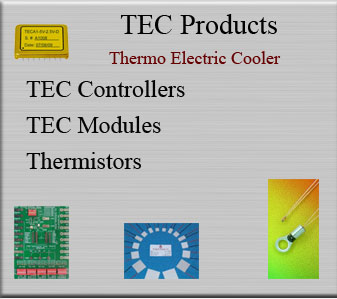 ATI TEC Products, TEC Controllers, TEC modules, Thermistors